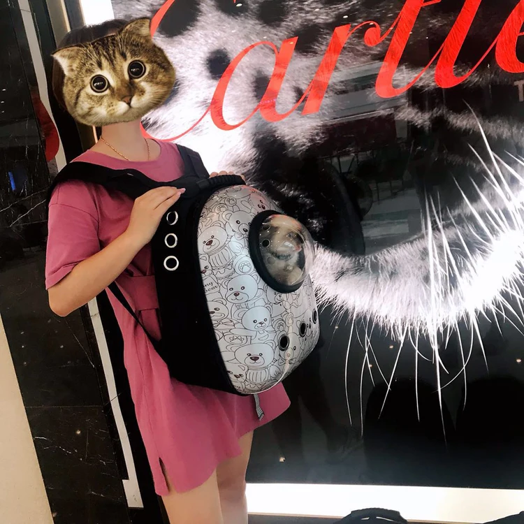 Рюкзак переноска для кошек компактный рюкзак в виде космической капсулы щенков