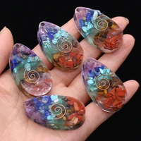 1pcs natural stones resin water drop pendant colors for jewelry making diy necklace earring accessories reiki healing gift decor