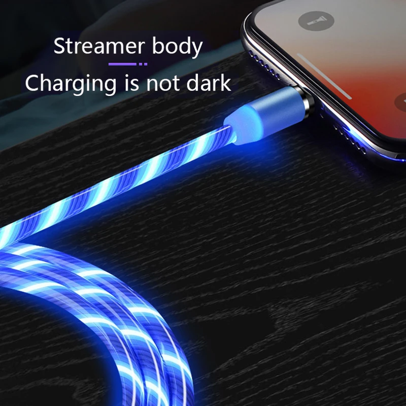 5A LED Streamer Magnetic Data Cable Suitable For Android iPhone TYPE-C Multi-Color High-Speed Transmission Charging | Мобильные