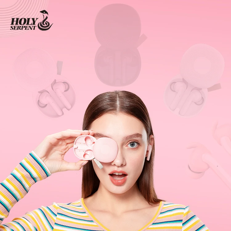 Holy serpent T3 wireless bluetooth headset sports cute men and women | 360 degree turn | Bluetooth 5.0 headset waterproof