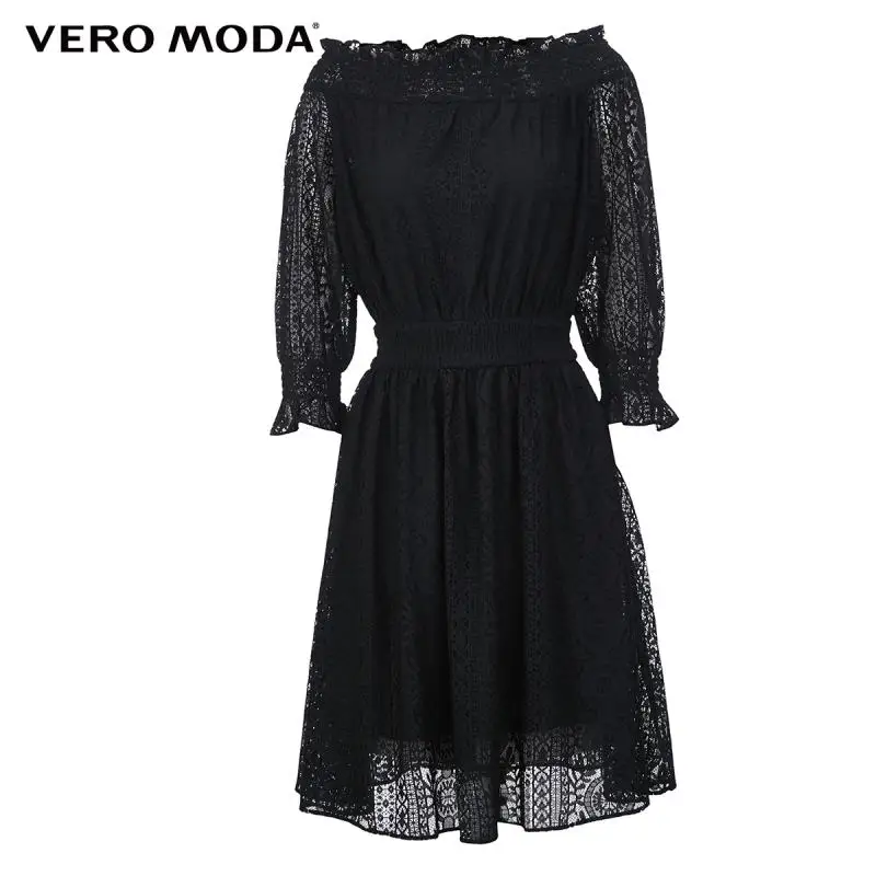 

Vero Moda Women Off Shoulder 3/4 Sleeves Lace Crochet Dress | 320161509