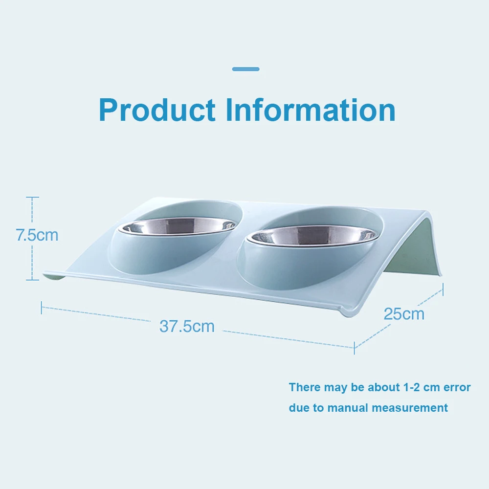 Двойная миска для питомцев Кормушка Для Воды Из Нержавеющей Стали кошек собак