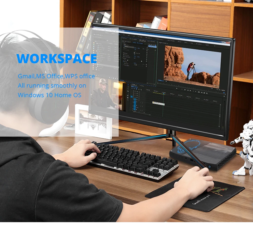 Процессор Intel Core NUC cpu i7-6770HQ Мини ПК Windows 10 4K USB 3,0 HDMI wifi BL Gigabit Ethernet офисный игровой настольный компьютер