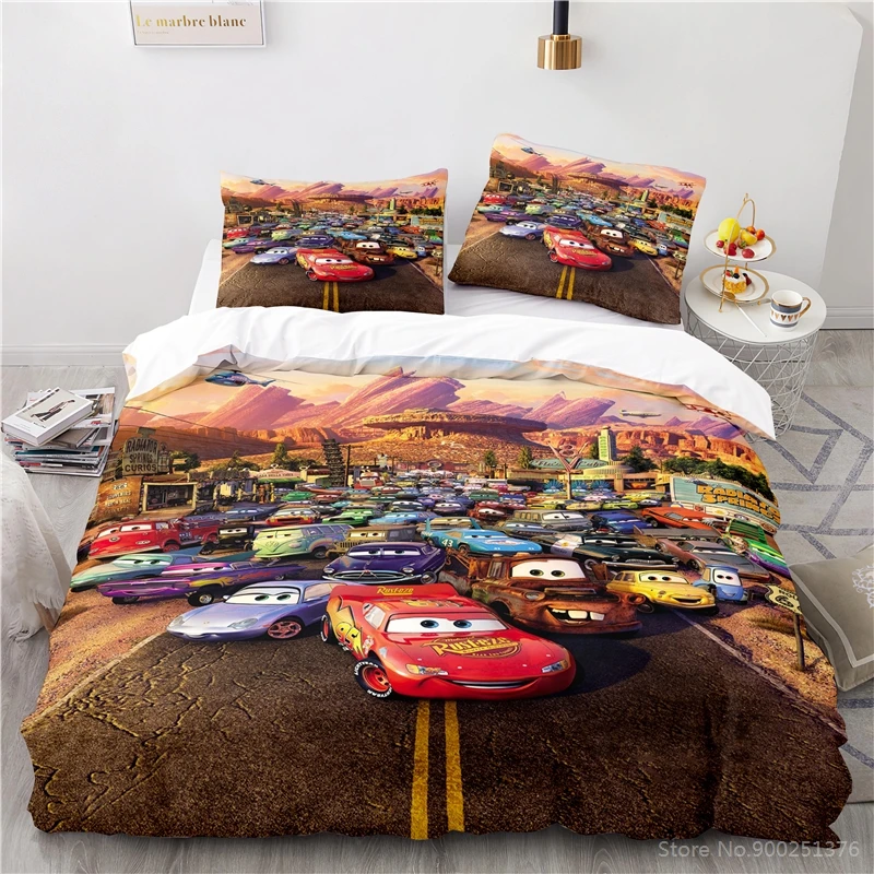 Комплект постельного белья Мультяшные машинки комплект с пододеяльником и