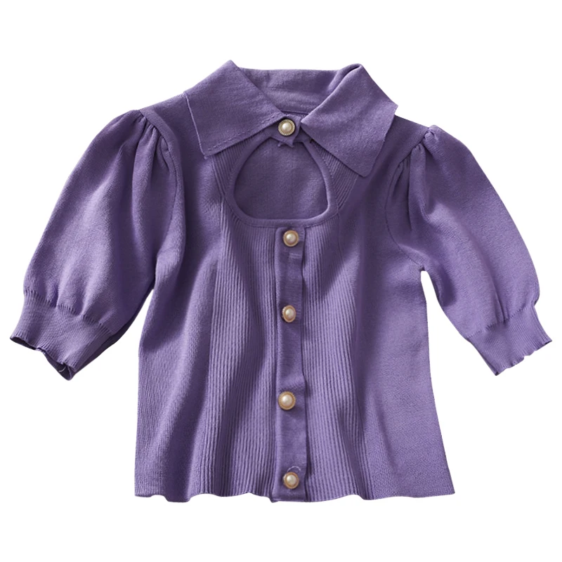 

Women Fashion Slim Bodycon Knitted Short Sleeves Hollow Blouse Lady Sweet Casual Outdoor Top Girls Elegant Daily Basic Shirt