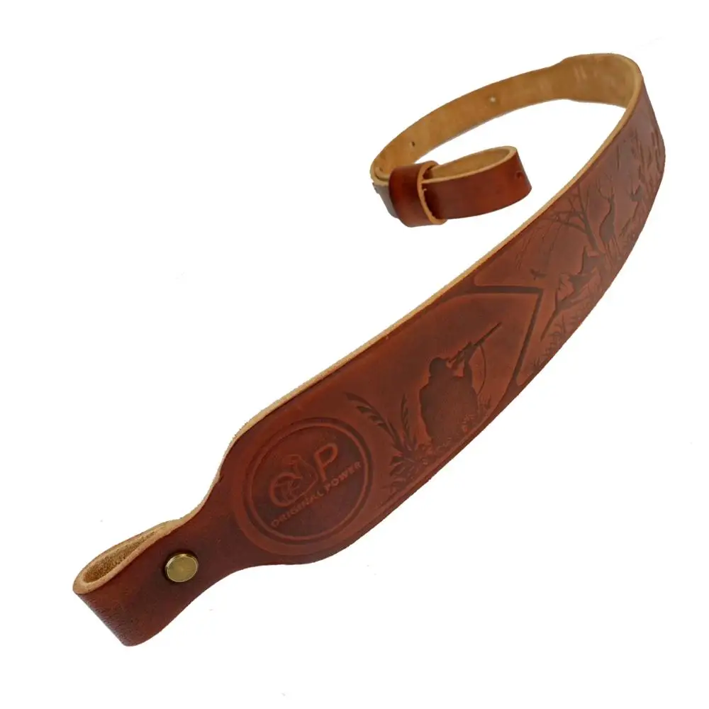 

Hunting Rifle Sling Belt Leather Tactical Shotgun Strap Adjustable Bindings Shoulder Padding Gun Accessories For Shooting