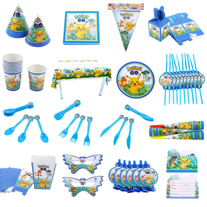 17 шт. Покемон Пикачу Семья для вечеринки дня рождения украшения игрушка набор