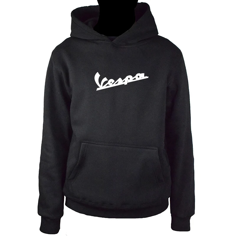 Новинка, мужская одежда с капюшоном, Vespa, толстовки, свитера, мотоциклетные, повседневные, зимние куртки,, Мужской Топ - Цвет: Black-B