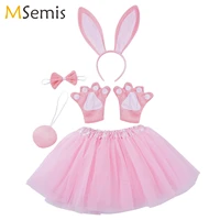 5 sets sexy bunny costumes with rabbit ears headband bow tie tail gloves skirt sets party halloween cosplay costume accessories