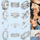 Женское кольцо из серебра 925 пробы, с тремя вставками