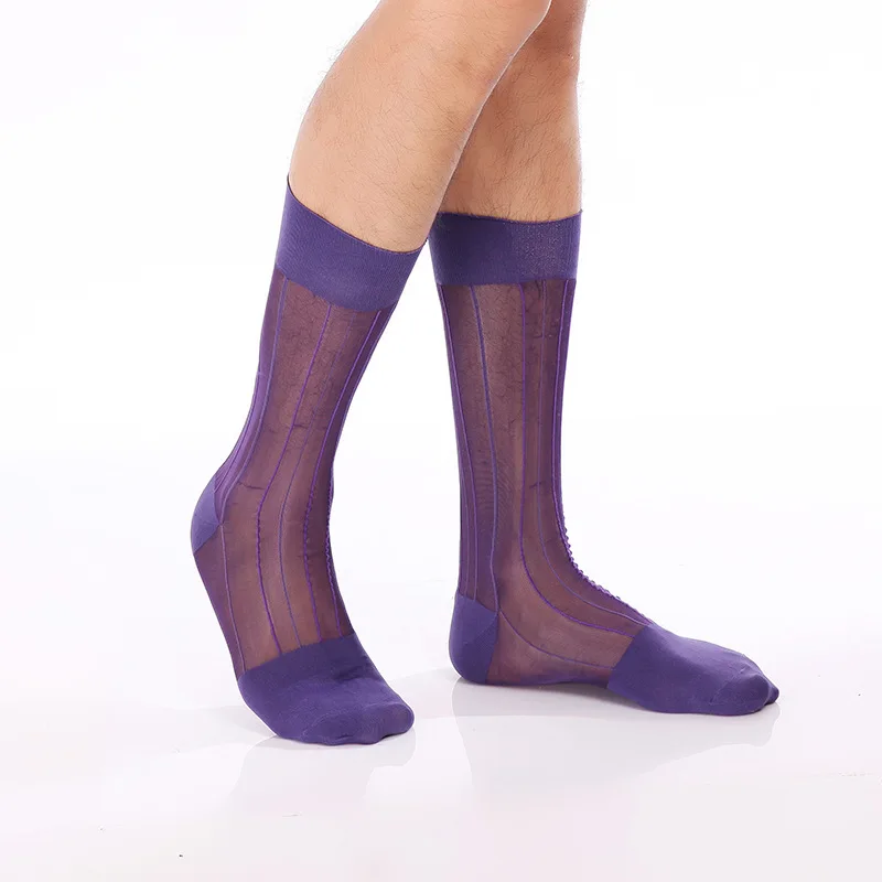 Носки трубы мужские чулки в деловом стиле ультратонкие прозрачные экзотические