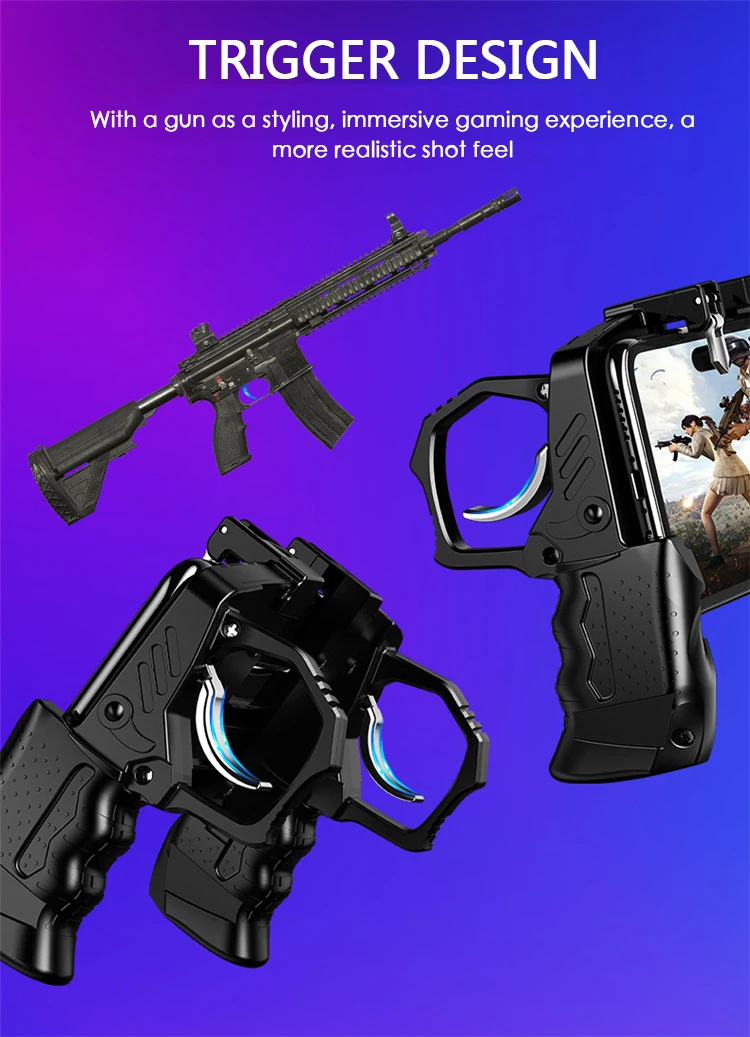 Мобильный геймпад K21 PUBG L1R1 игровой контроллер с четырьмя пальцами эргономичная