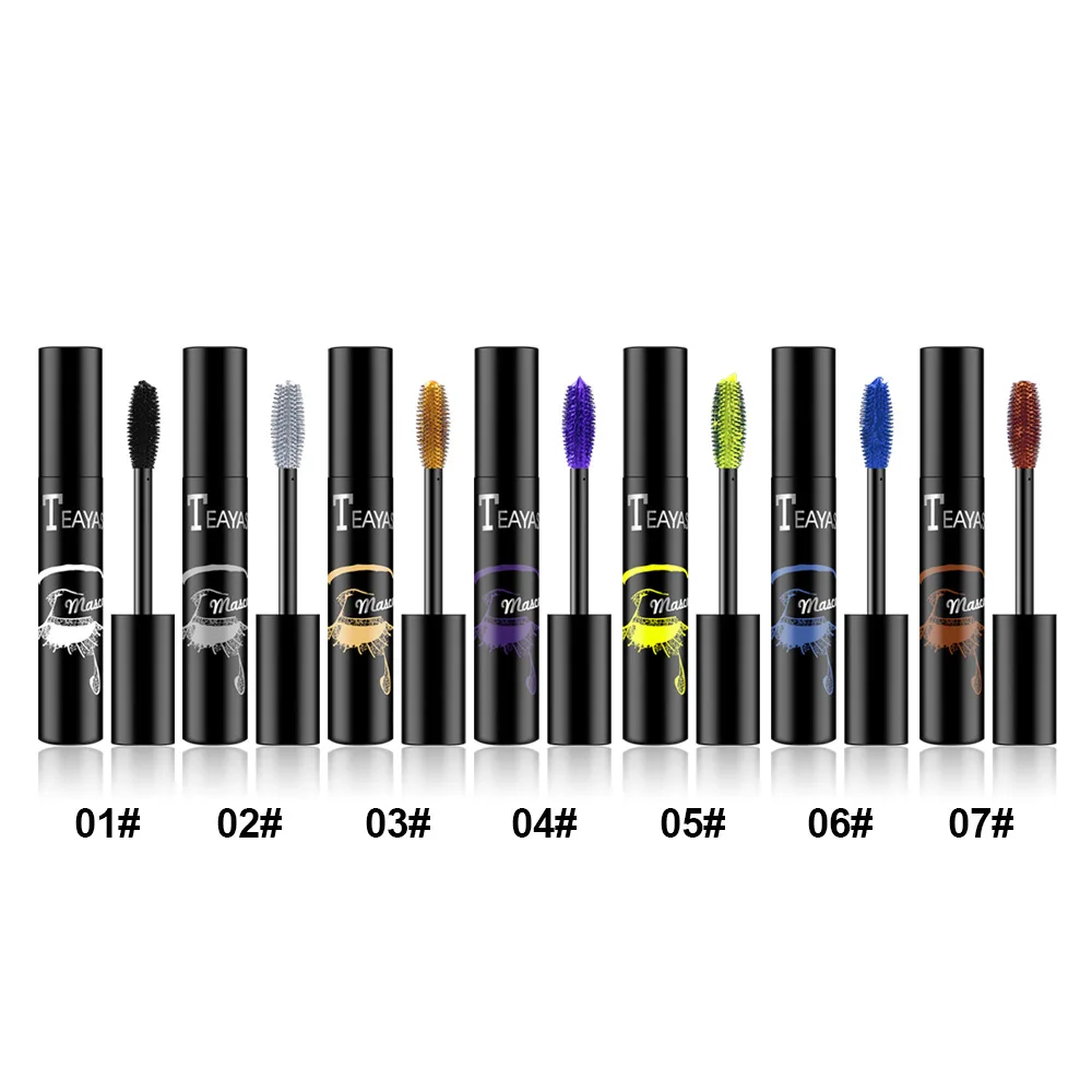 

Female Makeup Cosmetics Magnetic Eyelash Extensions Colored Lengthening Mascara 5d Voluminous Fiber Effect Blue Sparkles Black