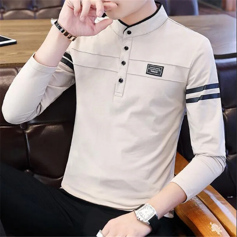 

Spring Long Sleeve Polo Men Polo Shirt Autumn Cotton Winter Casual Men's Polos Polo Shirt Men
