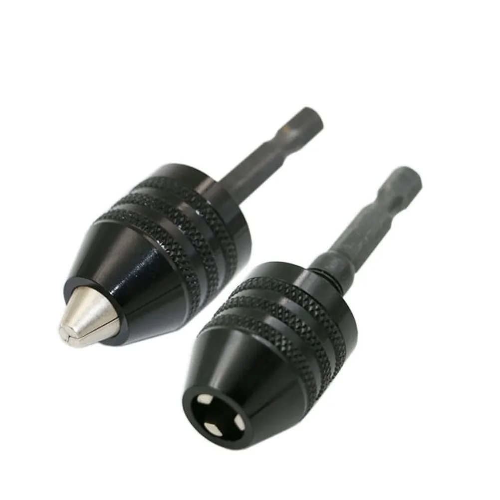 

1PCS 0.3-6.5mm 1/4" Hex Shank Drill Bits Black Keyless Drill Chuck Screwdriver Impact Driver Adaptor Diameter Power Tools