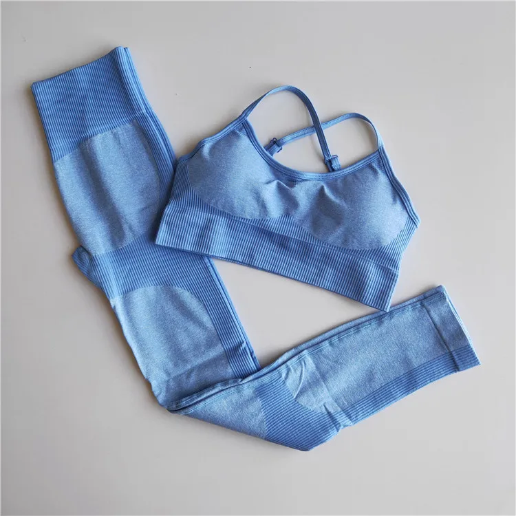 Бесшовный комплект для йоги спортивный костюм одежда фитнеса спортивная с