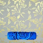 Декоративный ролик для рисования на стену, 7 дюймов, резиновый декоративный ролик с узором для украшения стен, инструменты без ручки, розовый ролик, 110C