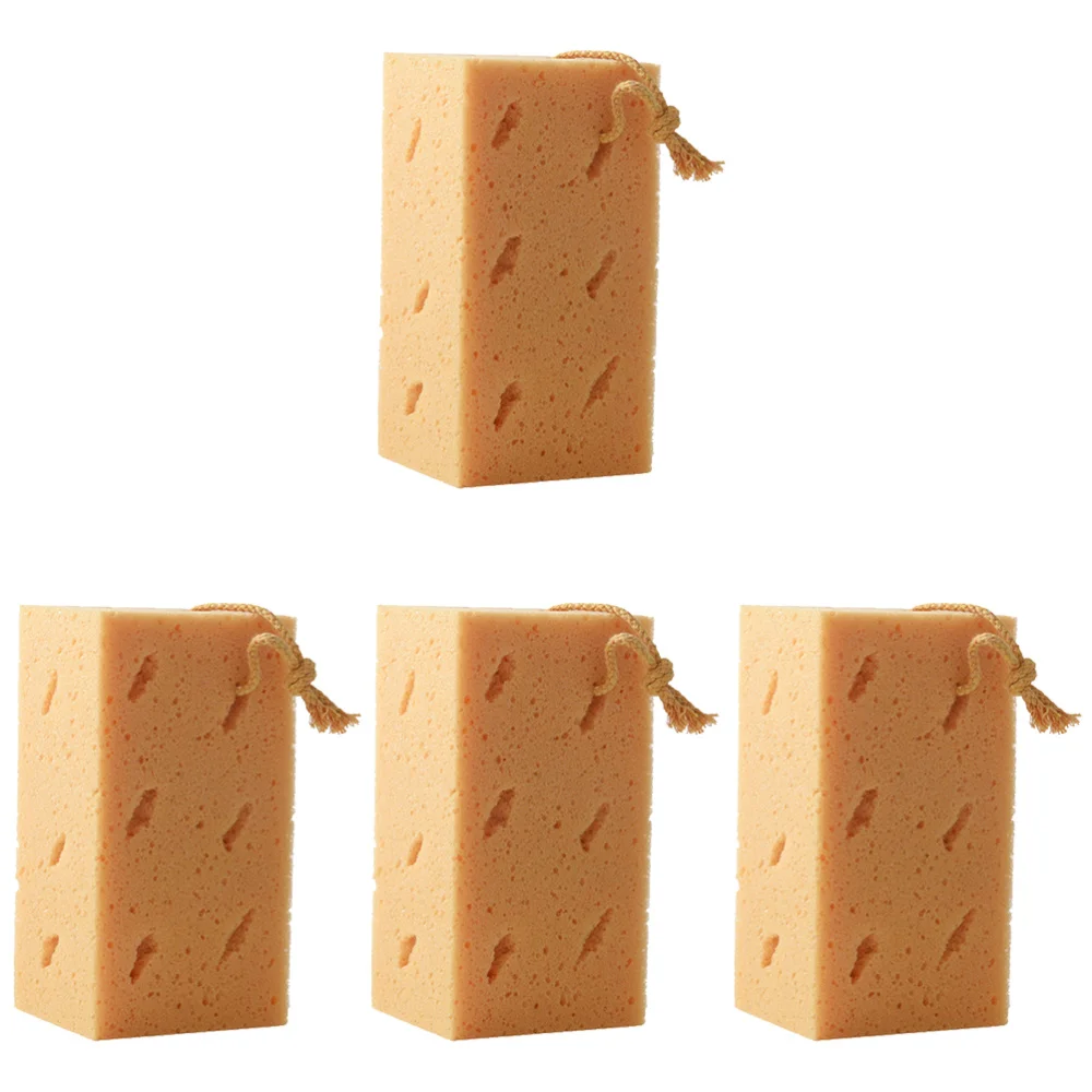 

4pcs Car Cleaning Sponge Thick Auto Cleaning Sponge Car Wax Detailing Brush