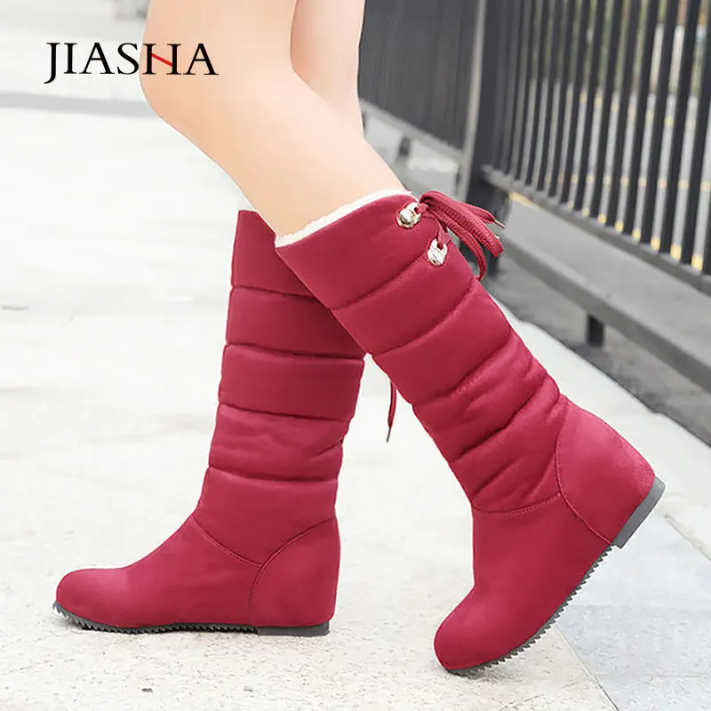 Модные теплые зимние сапоги Коллекция 2020 года Хлопковая обувь на платформе