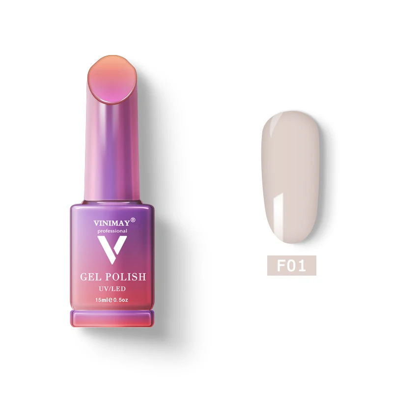 F01 VINIMAY Skin Pink France Gel Nail Polish vernis semi permanant UV Gelpolish Nail Art Design Manicure Nails Gel Polish Lacque - Цвет: F01