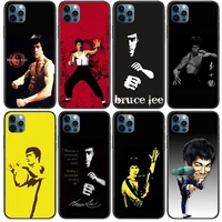 bruce lee chinese kongfu anime phone cases cover for iphone 11 pro max case 12 8 7 6 s xr plus x xs se 2020 mini black cell she