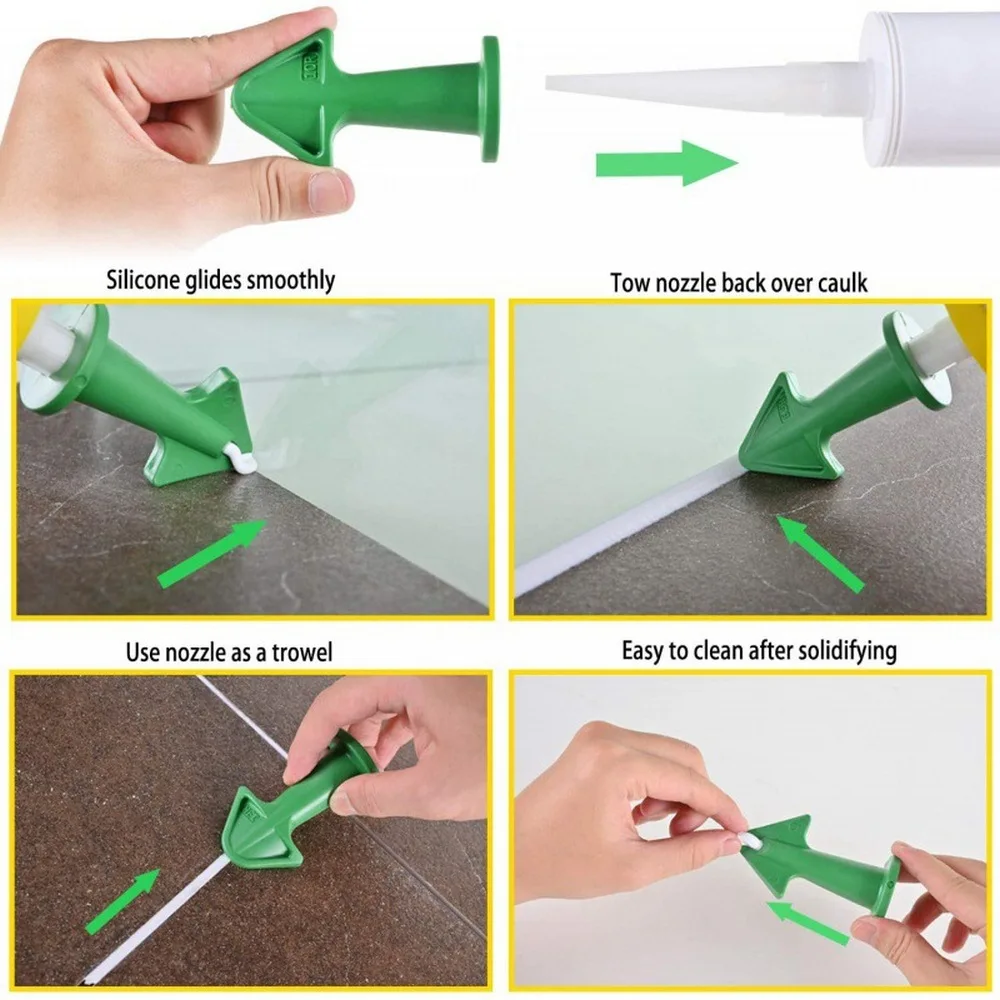 

3 In 1 Silicone Scraper Sealant Remover Tool Set Caulking Finisher Smooth Scraper Removal Stainless Steel/Plastic Hand Tool