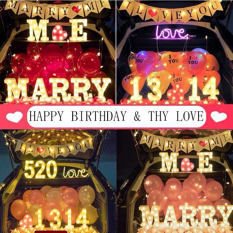 

Wholesale Prop LED Neon Night Light Thy Love Art Sign Night Lamp Xmas Birthday Gift Wedding Party Hanging Rear compartment Home