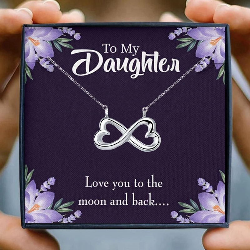 

Daughter Necklace Women Jewellry Heart Pendant Necklace for Women Heart Necklaces Birthday Mother's Day Gift Christmas Gifts