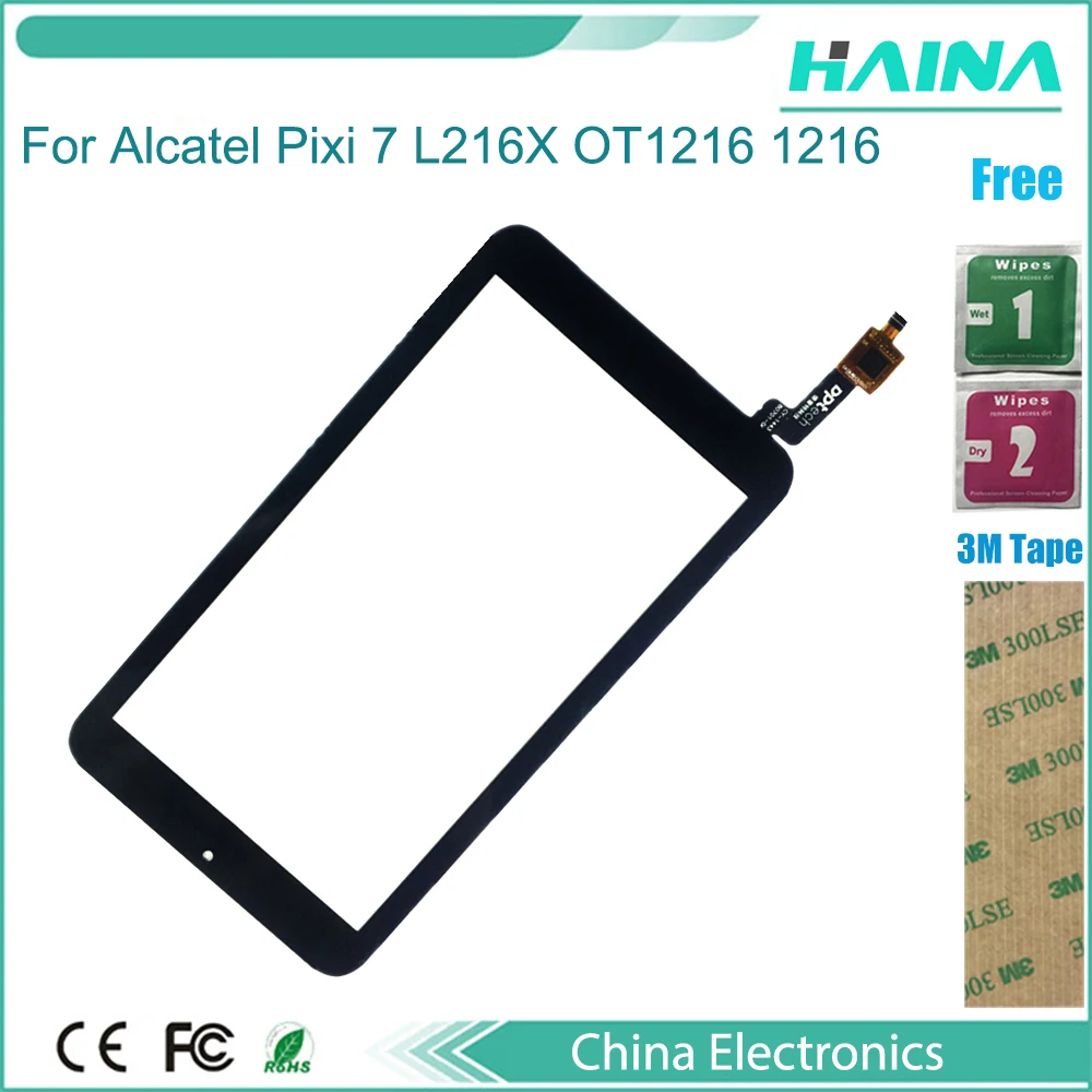 

With Tape 7.0 Inch Front Screen Digitizer For Alcatel Pixi 7 L216X OT1216 1216 Touchpad Touch Panel Sensor