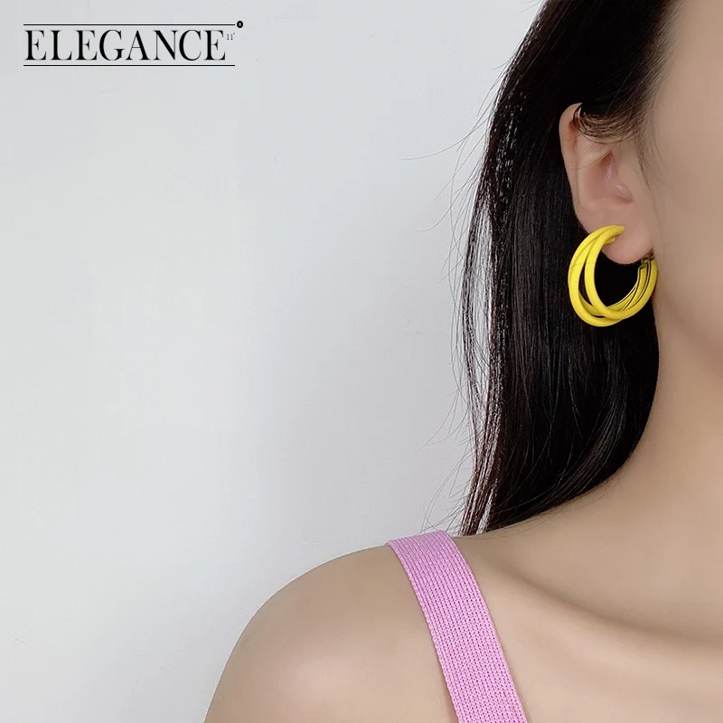 Трехмерные многорежимные серьги в стиле ретро маленькие свежие круглые