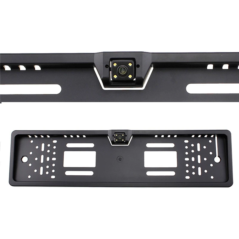 

1 Set European Car License Plate Frame Backup Camera Waterproof Night View 4 LED Light Reverse Backup Camera Kit Car Accessories