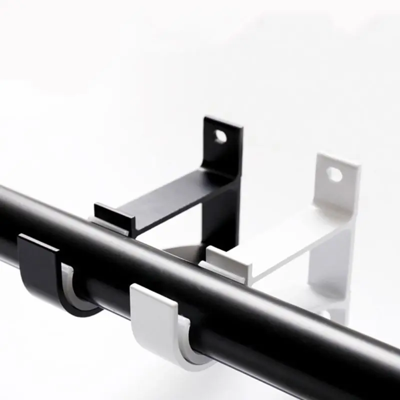 

4pcs/set Curtain Rod Brackets Installation Hook Hanger Support Holder Ceiling Mounted Home Decor Accessories