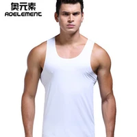 korean youth summer undershirts shaped vest ice silk traceless thin mens vest one piece tight bottomed shirts sport