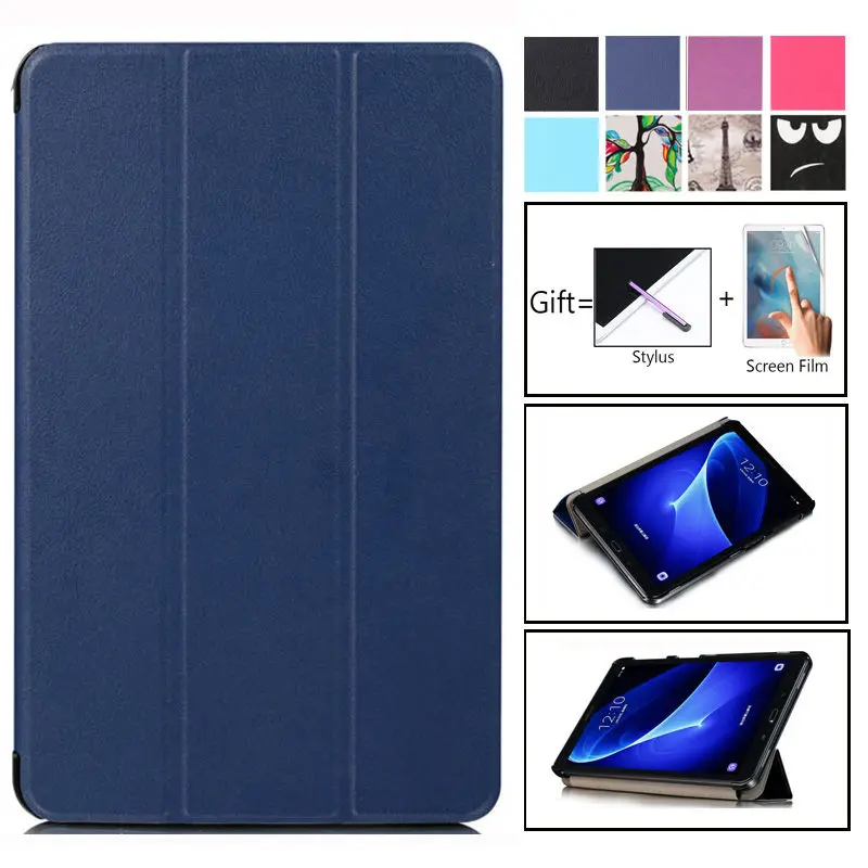 Тонкий складной чехол книжка из искусственной кожи с магнитной застежкой для