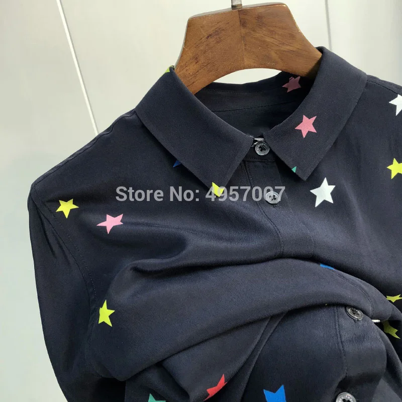 Женская рубашка с длинным рукавом белая/черная блузка и отложным воротником Elfbop