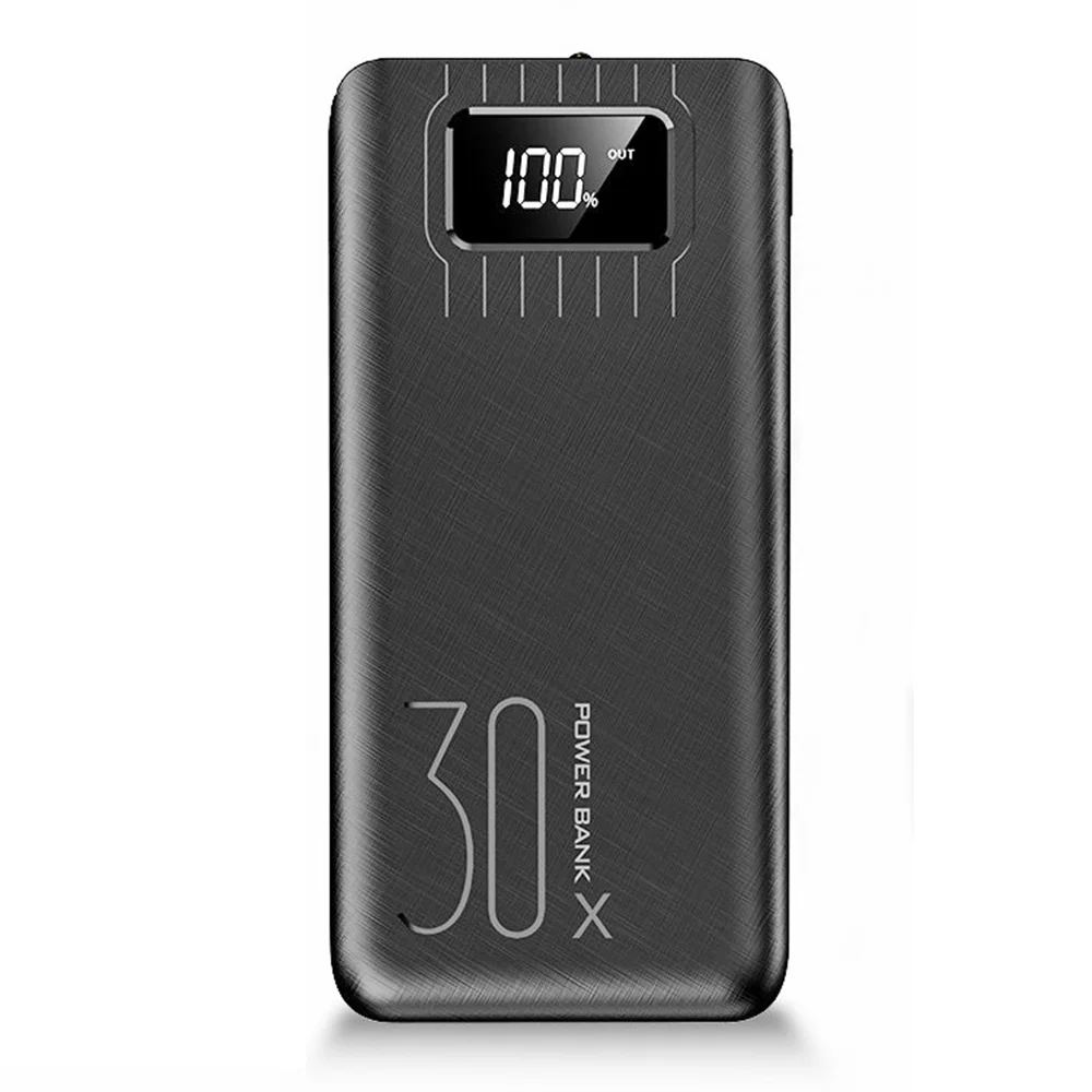 30000 мАч Внешний аккумулятор светодиодный цифровой дисплей двойной USB быстрая зарядка внешний аккумулятор для samsung iPhone внешний аккумулятор светодиодный светильник