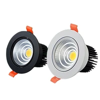 recessed dimmable led ceiling light lamp 5w 7w 9w 12w 15w18w round cob spotlight led downlights ac85 265v