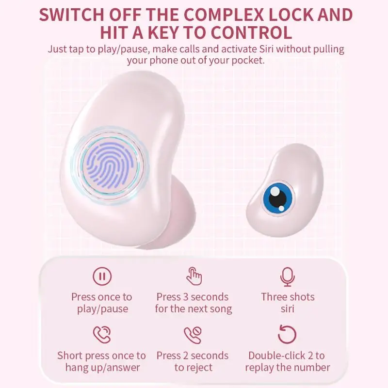 

E6 TWS 5.1 Touch Bluetooth Headset Fone De Ouvido Bluetooth Headphones Cute Auriculares Audifonos Bluetooth Earphone Earbuds