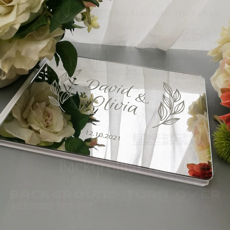 Гостевая книга Свадебные персонализированные вечерние белые выгравировать