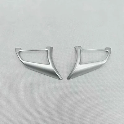 Silver ABS 2 шт Автомобильный протектор декоративная рамка руль Блестки наклейка для Nissan Kicks Стайлинг - Название цвета: Silver