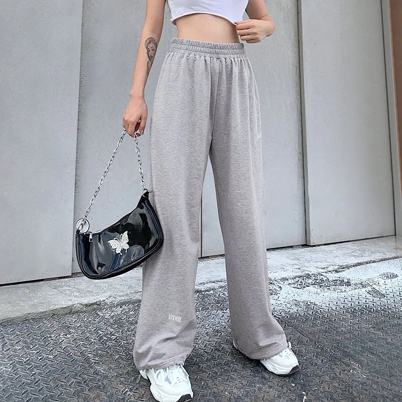 

Summer street hipster fashion high waist drawstring feet autumn loose and thin women's sports pants trousers pure color wild