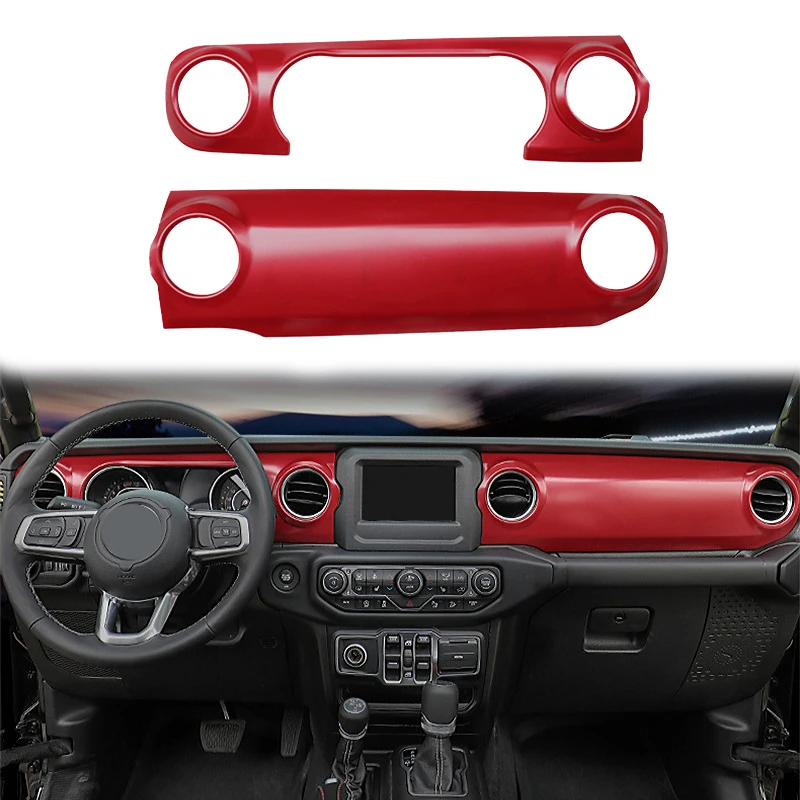

Car Dashboard Center Control Panel Cover Frame Interior Mouldings Decor For Jeep Wrangler JL 18-21 Gear Shift Panel Accessories