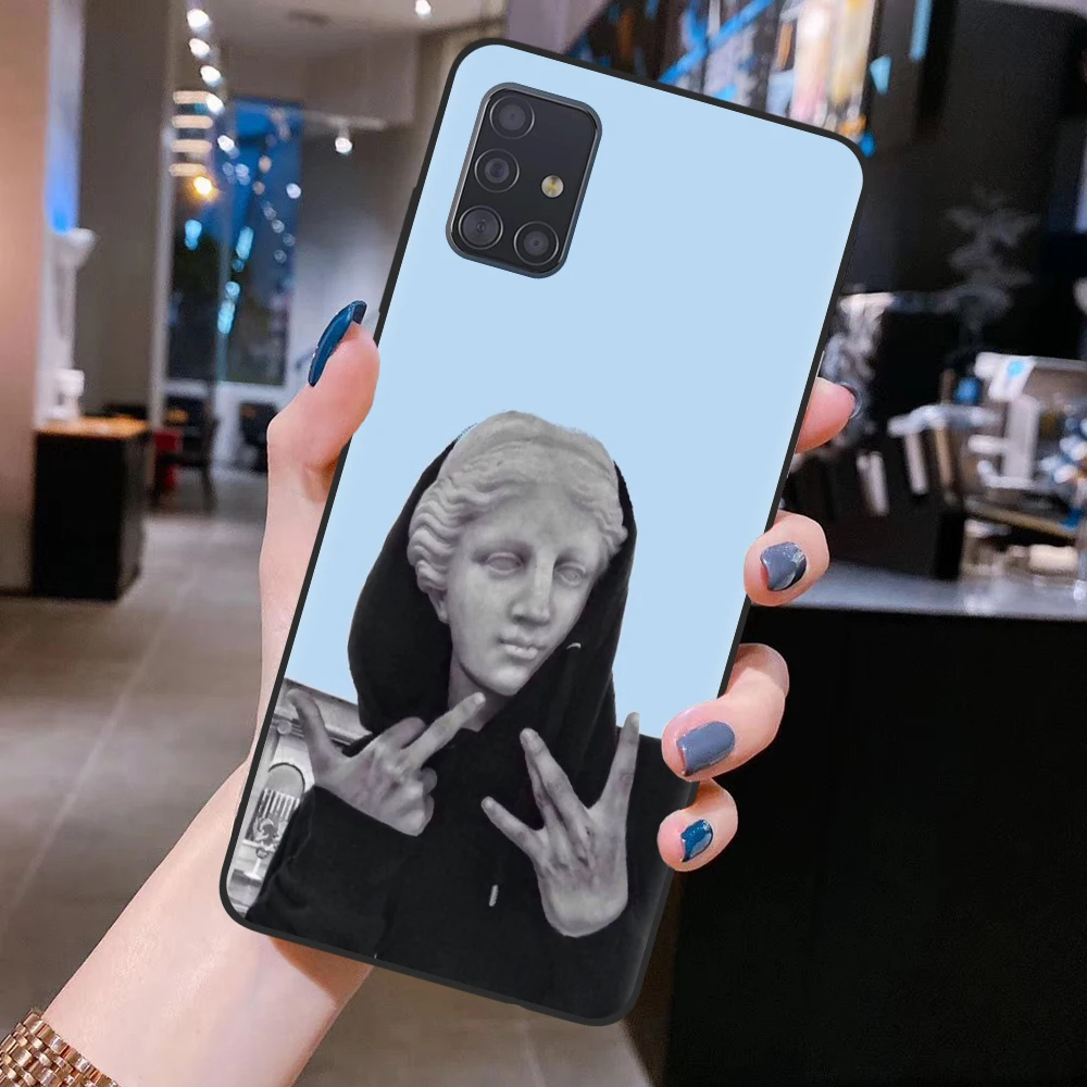 Роскошный чехол с изображением статуи Давида Медузы для телефона Samsung A51 A71 A10 A20 A30
