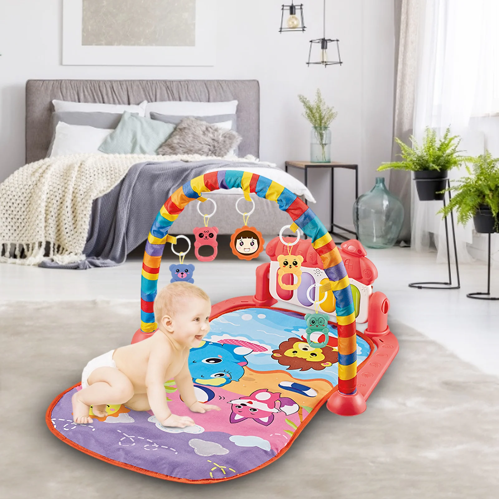 Новый детский дневной игровой коврик для раннего развития ползания в