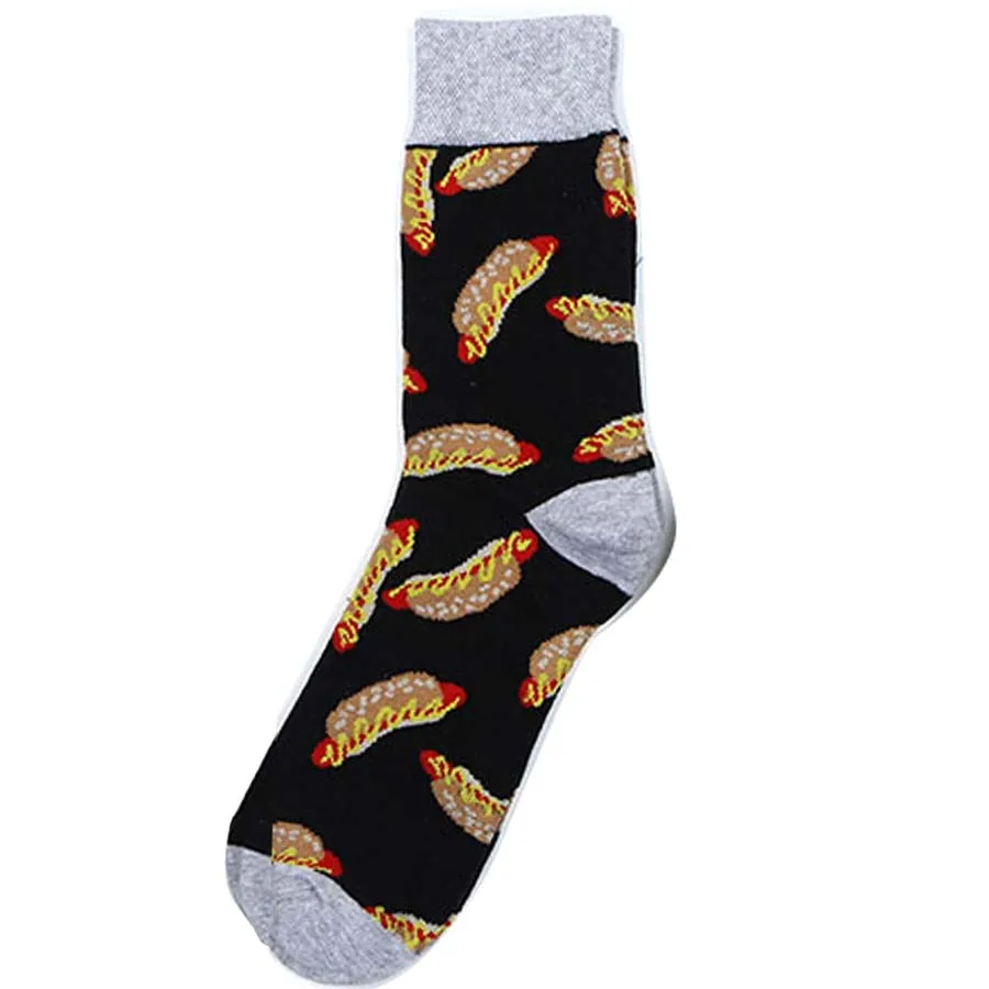 Зимние новые мужские носки забавные хип хоп Харадзюку смешная еда Пицца кактус