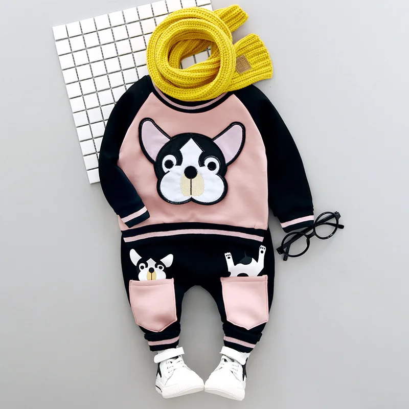 Весенний комплект детской одежды с изображением щенка детский осенне-зимний