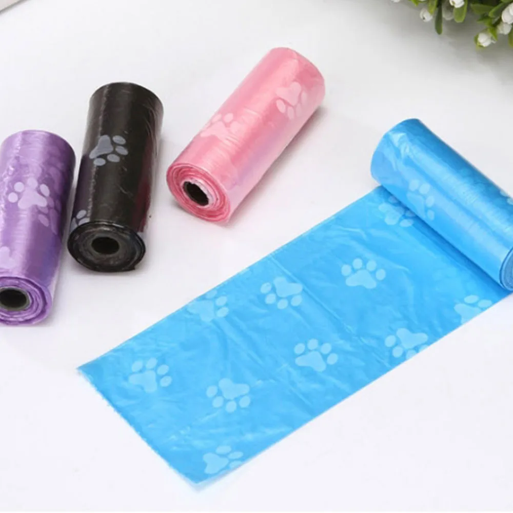 

15Roll/Bag Dog Poop Bags Pet Waste Garbage Bags Unscented Outdoor Carrier Holder Clean Pick Up Tools Pet Accessories