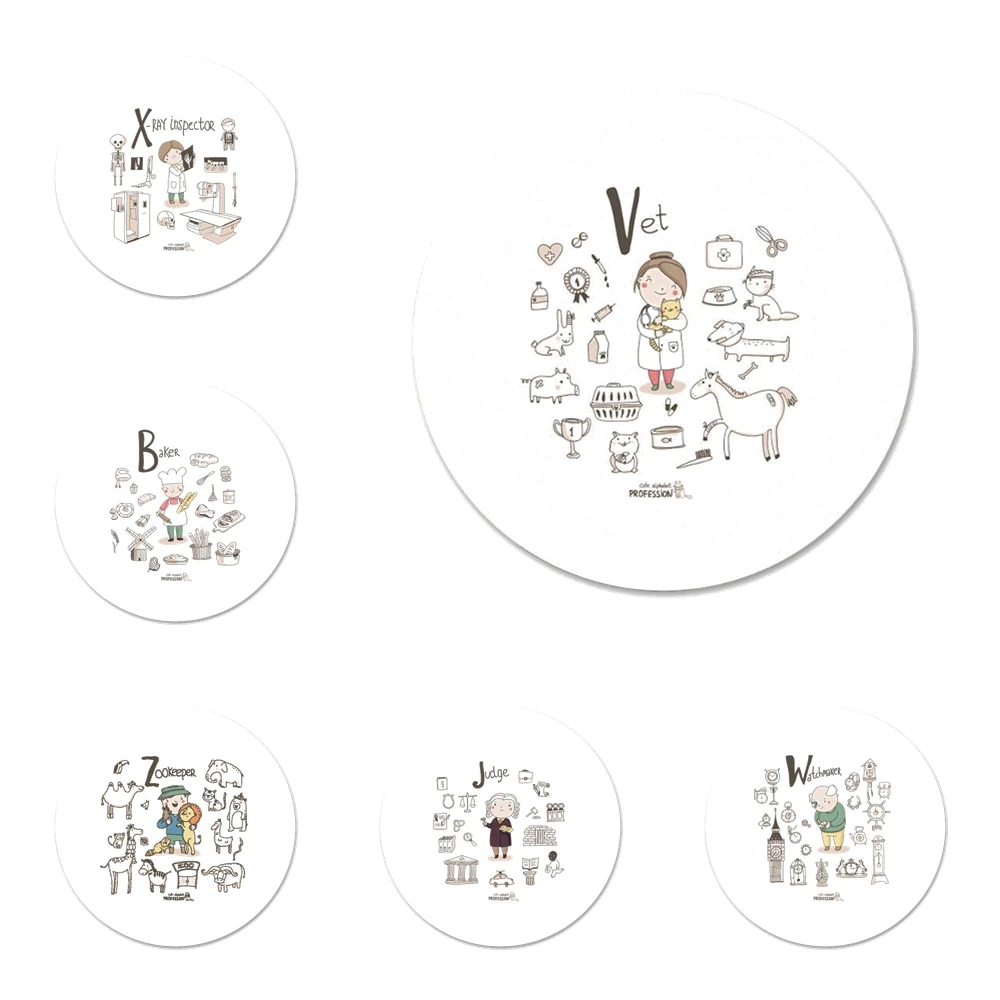 

Мультяшные значки для профессиональных учителей, значки, металлические значки для телефона