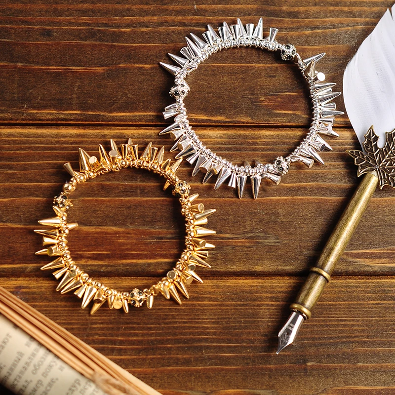 Винтаж подвеска в стиле панк браслеты с заклепками для женщин Горячая Распродажа