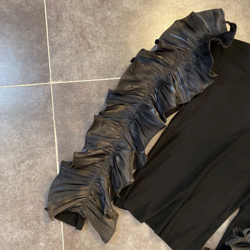 

STREET 2021 HIGH Newest Fashion Designer Blouse Women's Ruffles Long sleve Blouse Top